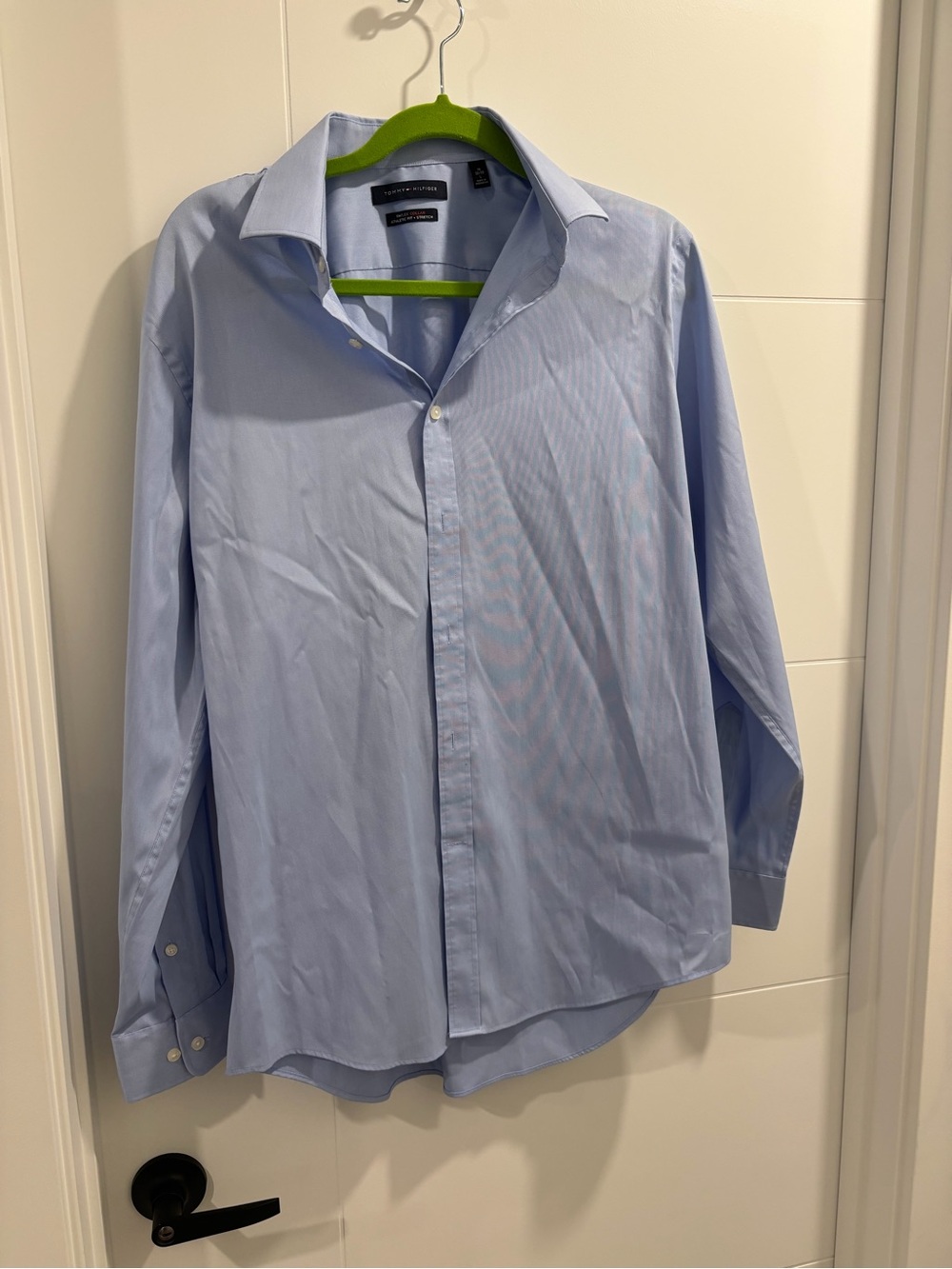 Tommy Hilfiger Light Blue Men's Dress Shirt - Classic Point Collar